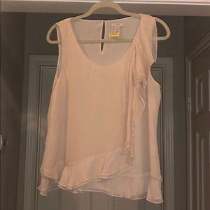 Jcrew silk sleeveless ruffle top size 10